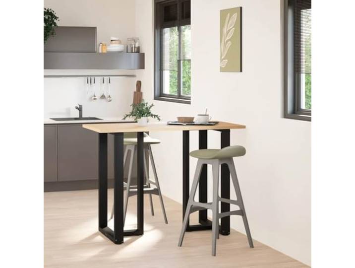 KTHLBRH Tischbeine in T-Form 2 Stück Schwarz Stahl 60 x 35 x 100-101 cm Verstellbare Füße, Schrauben enthalten, vorgebohrte Löcher, einfache Montage, geometrisches Design