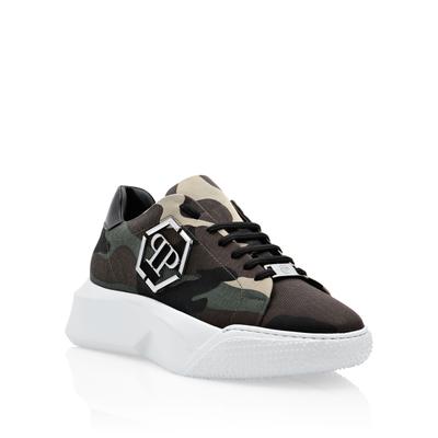 Sneaker PHILIPP PLEIN "Godzilla", Herren, Gr. 40, Normalschaft, grün (50, camouflage), Schuhe Sneaker