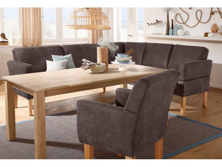 Eckbank GOODPRODUCT Fehmarn , braun, B:255cm H:98cm T:210cm, Luxus Microfaser (Zusammensetzung: 100% Polyester), Sitzbänke, Eckbank, wahlweise langer Schenkel links oder rechts