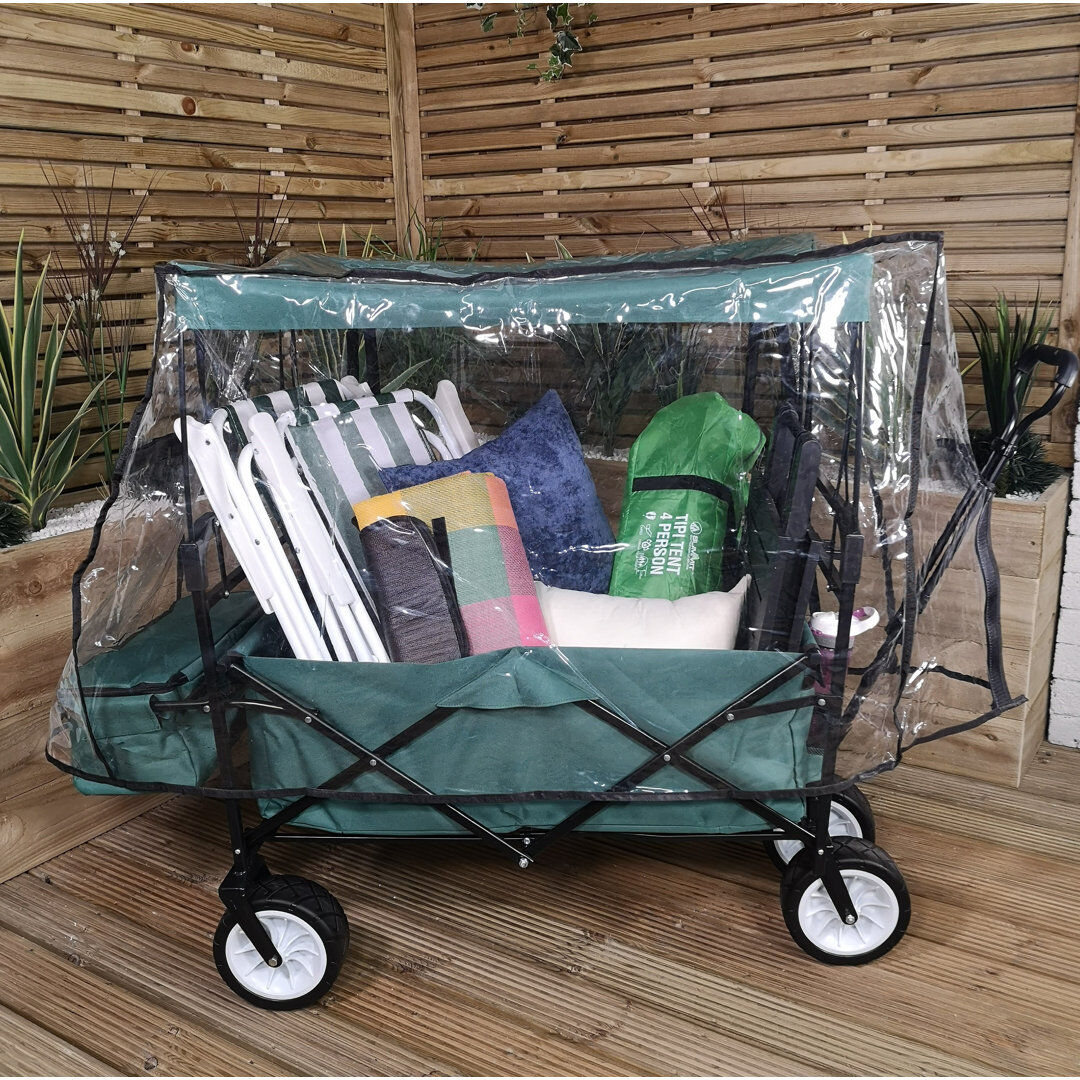 Samuel Alexander 100cm W Plastic Lockable Deck Box with Wheels in Green Green 125cm H X 100cm W X 55cm D