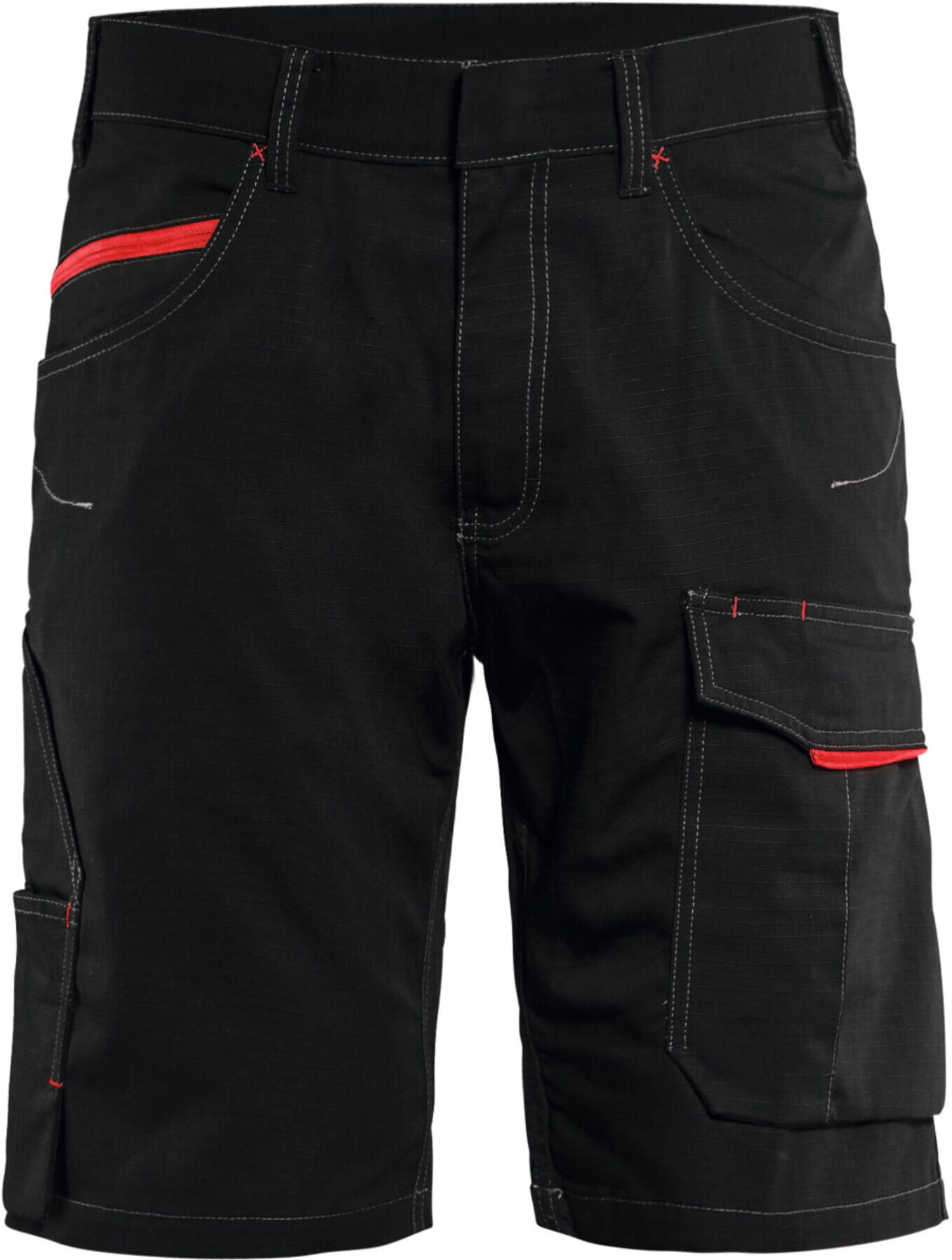 Blakläder Service Shorts Service Plus, schwarz / rot, Konfektionsgröße 54 (149913309956C54)