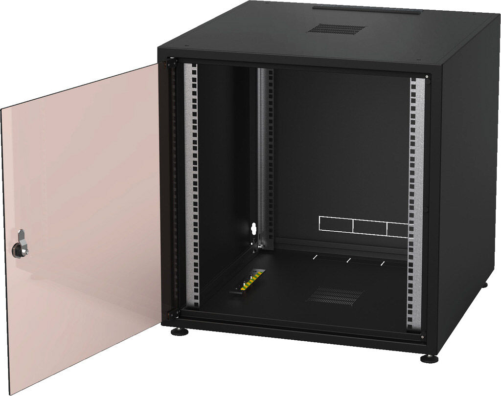 MONACOR Rack-12gd/sw Studiorack Für 482-Mm-Geräte (19"), 12 He