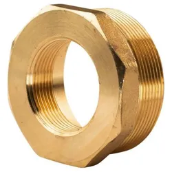 Messing Gewinde-Fitting Reduzierung 2 1/2" AG (DN65) - 1 1/2" IG (DN40) - schwere Ausführung