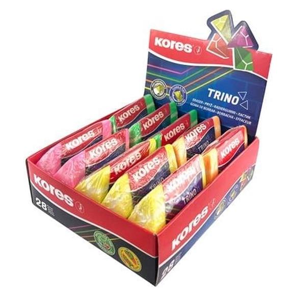 Kores Design-Radierer Trino 4 Farben in Displaybox (28) (RG40503)