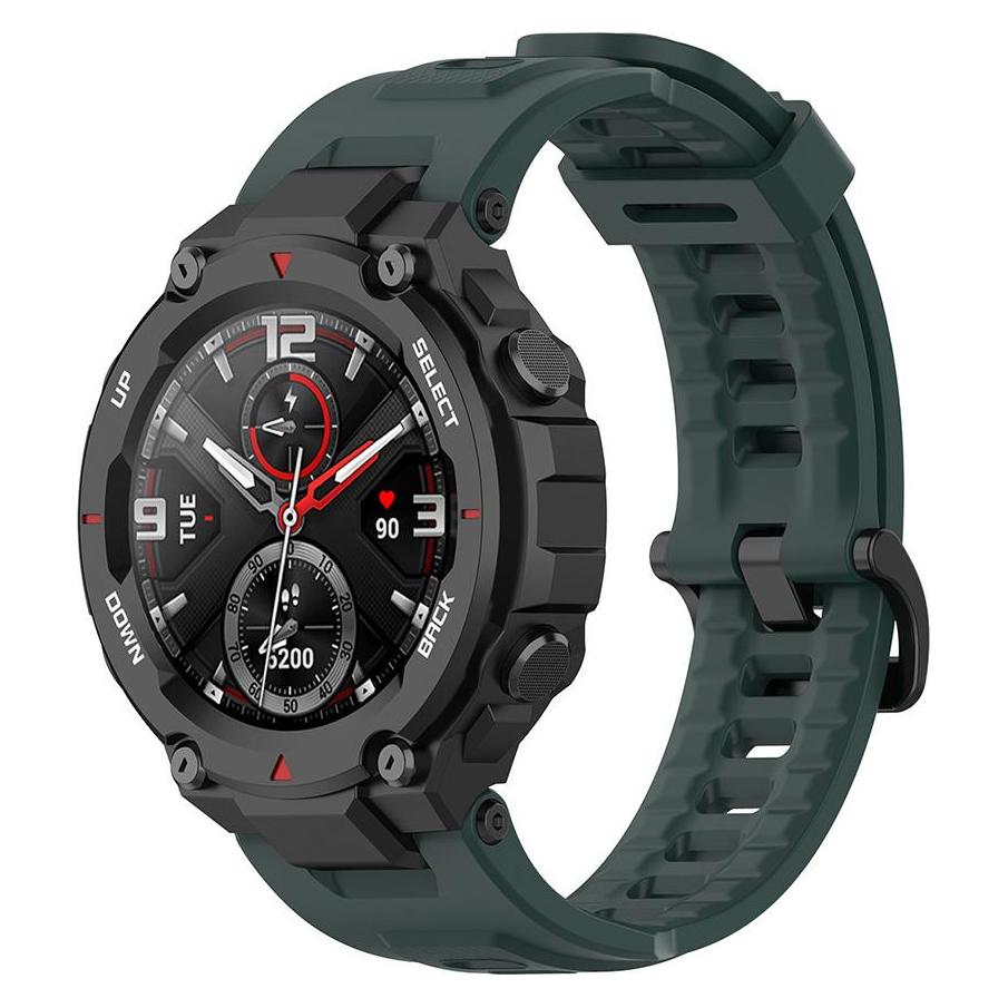 Techsuit - Watchband (W067) - Amazfit T-Rex / T-Rex Pro - Dark Green (Silicone, TPU) (56361740)