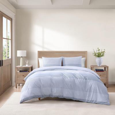 Tommy Hilfiger Modern Stripe Cotton Reversible Blue Comforter Set