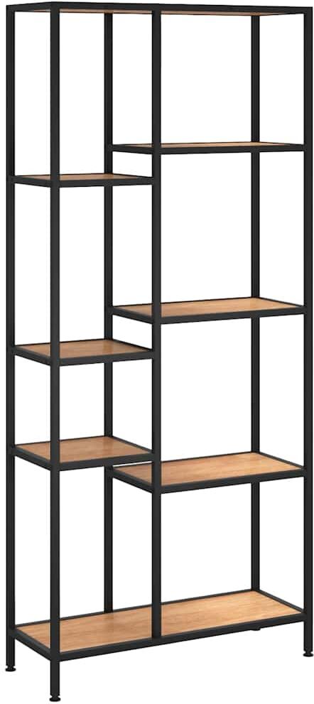 vidaXL Étagère à livres 80x30x180 cm Acier et bois d'ingénierie