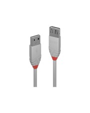 Lindy USB 2.0 Typ A Verlängerungskabel 1m Digital/Daten 1 m Grau (36712)