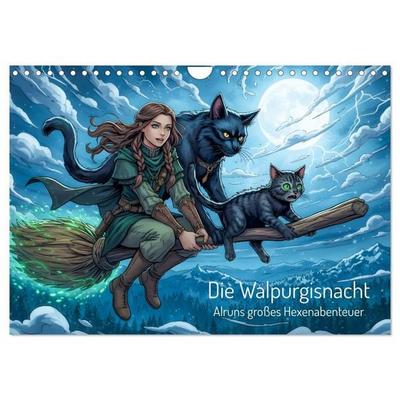 Die Walpurgisnacht - Alruns großes Hexenabenteuer (Wandkalender 2027 DIN A4 quer), CALVENDO Monatskalender
