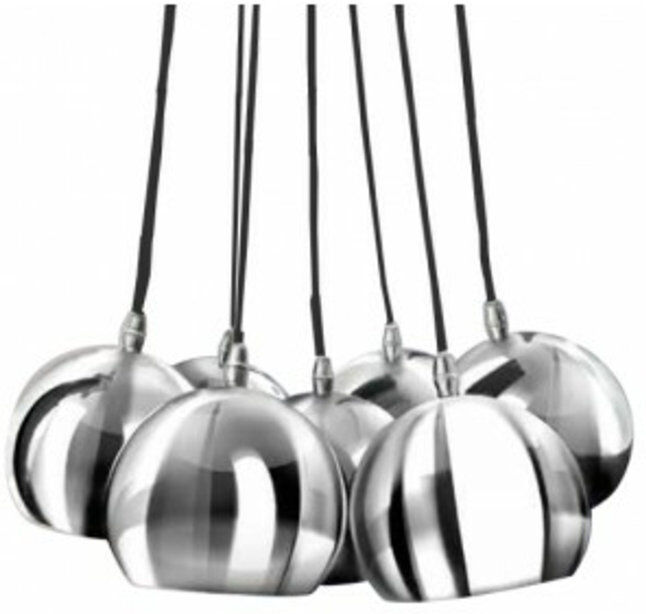 Azzardo Noa 7 - Light Chrome Cluster Pendant Chrome 20cm H X 45cm W X 45cm D