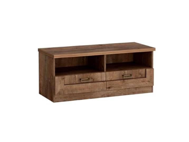 Komodee TV-Schrank LEIKANGER - Dunkel Eiche - Schubladen - 118 x 50 x 50 cm