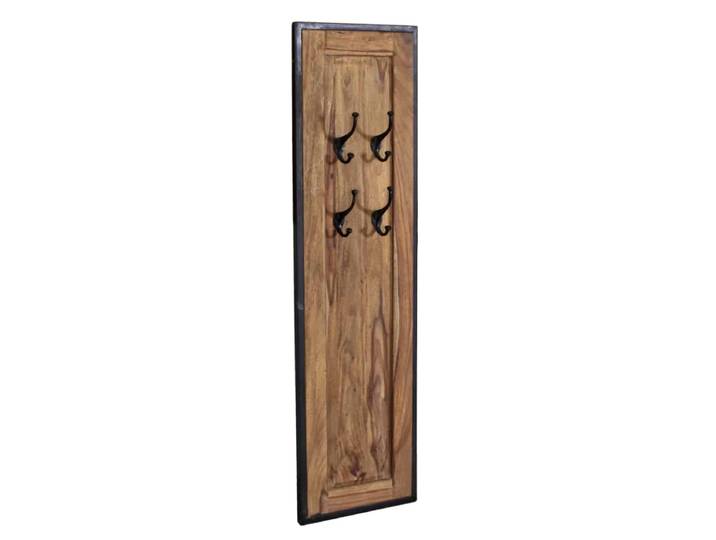 MiaMöbel Wandgarderobe 'Madras' Massivholz, Metall Sheesham Modern Indien Indisch
