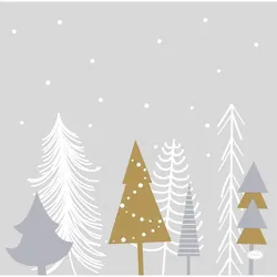 144 Dunisoft®-Servietten 40 x 40 cm Winter Trees