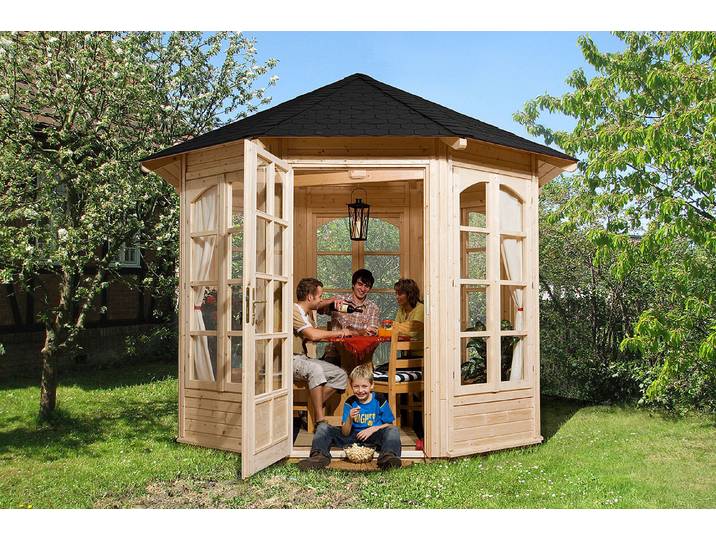 Weka 8-Eck Pavillon 234 B mit 7 Fenstern 3 × 3 × 2.8 m