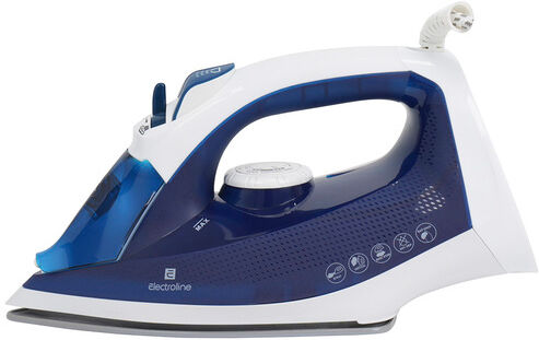 Electroline ELNEXTIRON580 ferro da stiro Ferro a vapore Piastra in Ceramica 2200 W Blu, Bianco