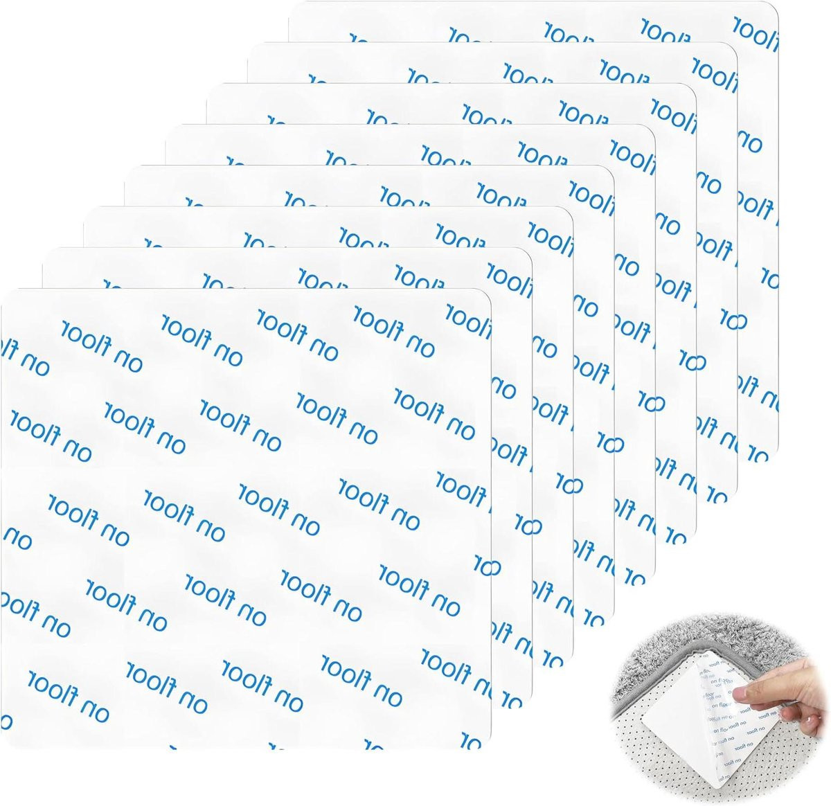 Antislip Onderlegger Tapijtstopper Gripper Wit - 8 Stuks