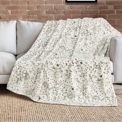 Lucky Brand Lucky Clovers Plush Throw Blankets