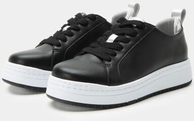 Women's Adysen Platform Lace Up Fashion Sneaker by Alegria in Black (Size 5 M)