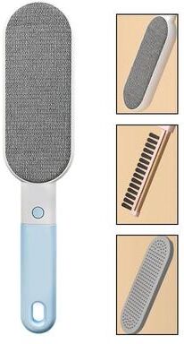 United Pet Hair Remover Brush Reusable Lint Remover For Clothes Furniture And Fabric Care blue