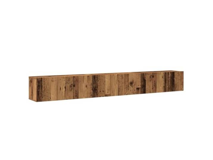 KUPTYERFG 3er TV Schrank Set Wandmontage Altholz-Optik 80x30x30 cm Flexibles Hängeboard Set aus Holzwerkstoff schafft Ordnung im Wohnzimmer und nutzt freien Wandplatz optimal aus.