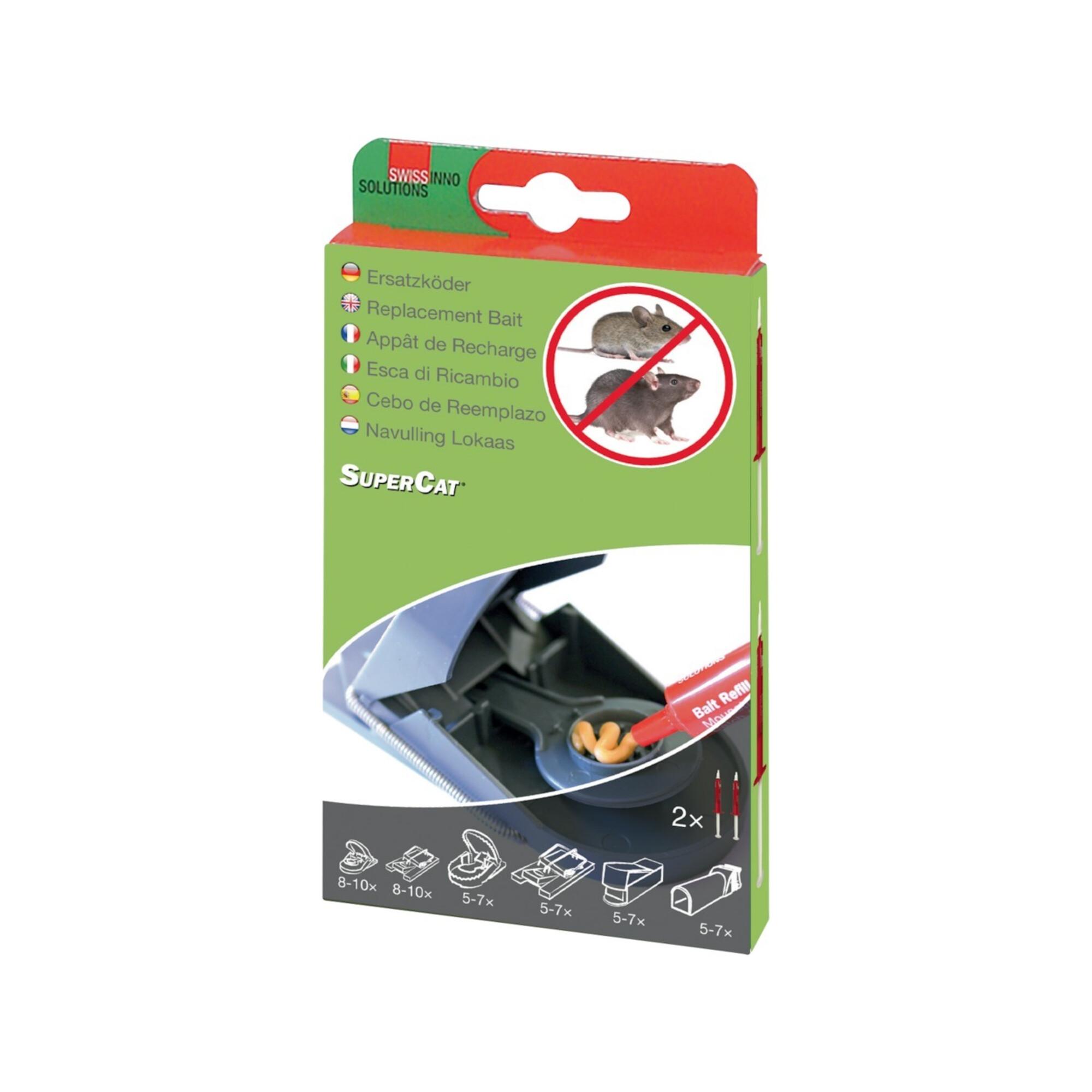 SWISSINNO Ersatzköder Spritze für Ratten-/ Mausefalle SuperCat 2x 3g Solution (1 041 001K)