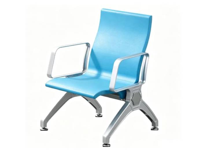 YPIOUREN Esszimmer Stühle, Wartezimmer Stühle Bequeme PU-Material + Aluminiumlegierung, 750 Kg Tragfähigkeit, Bequeme Rückenlehne und Armlehnen(Light blue)
