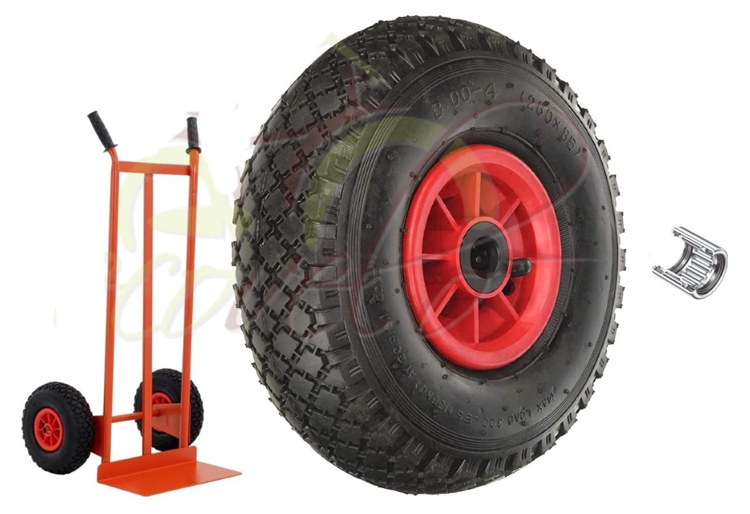 Compleet wiel met rubberband voor handtrolley
