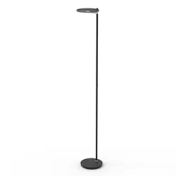 Stehleuchte Deckenfluter Wohnzimmerlampe LED Touch dimmbar Glas schwarz H 187 cm