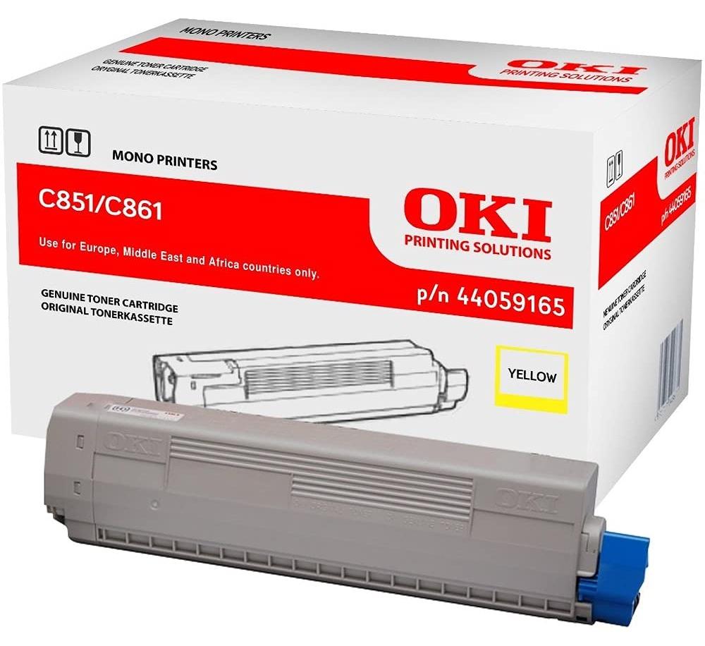 Toner gelb für OKI MC851/MC861, 7.300 Seiten, Code 44059165