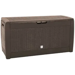 vidaXL Gartentruhe Braun 119x48x60 cm Polypropylen