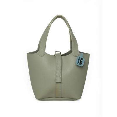 Handtasche BAGMORI "BAG mori Bag Bagmori Shoulder Bag", Damen, Gr. onesize, grün (grau), Obermaterial: 100% Polyethylen, Taschen Handtasche