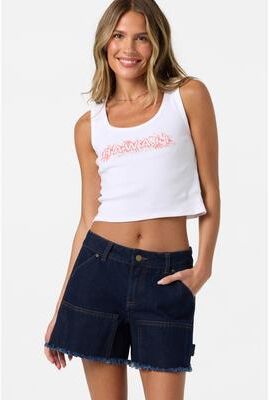 O'Neill s Lux Hawaii Scoopneck Tank Top in White, Size Medium