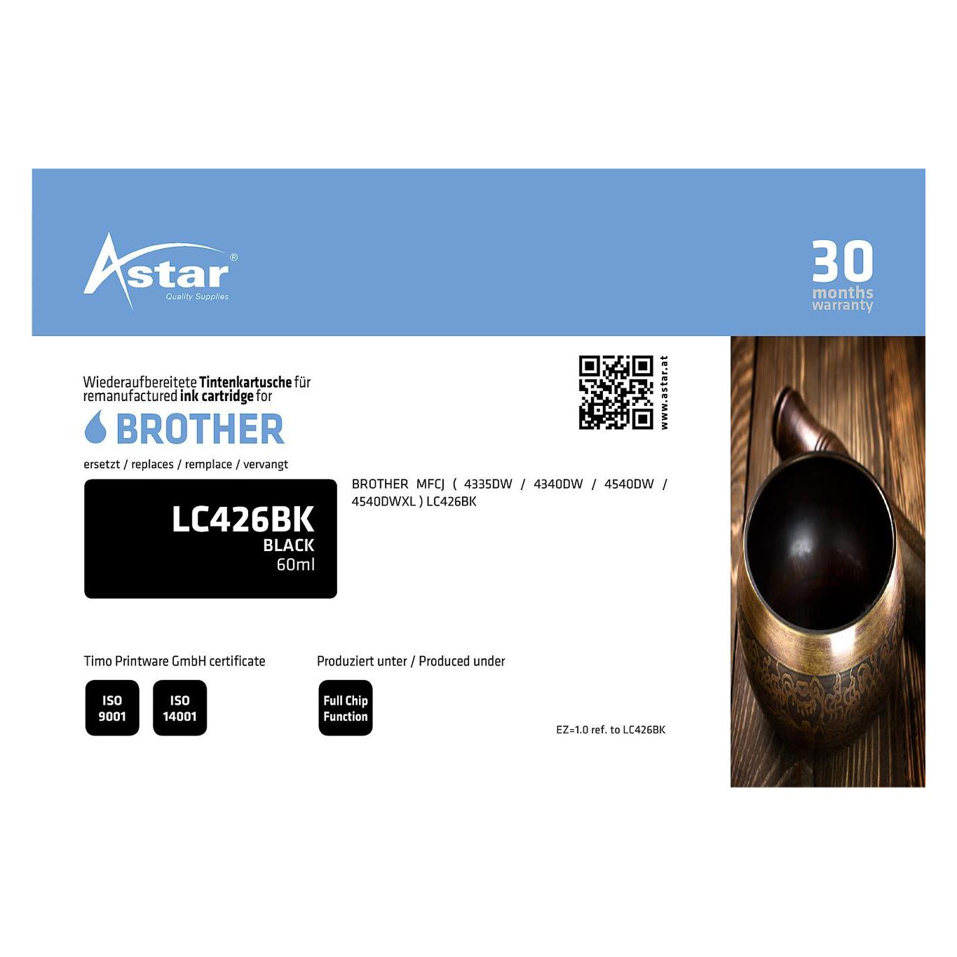 Astar AS70821 BROTHER LC426BK MFCJ Tinte (AS70821)