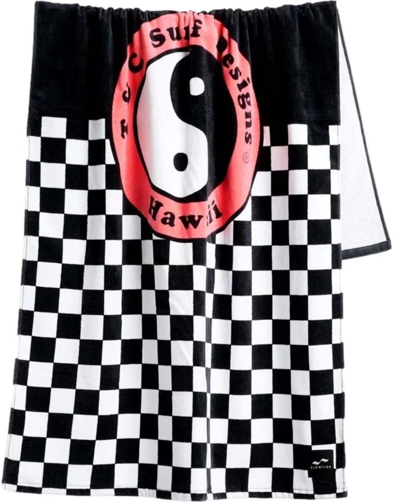 Slowtide Toalla De Playa T&c Surf Designs Hawaii Estampado Damero Negro 34 Unisex