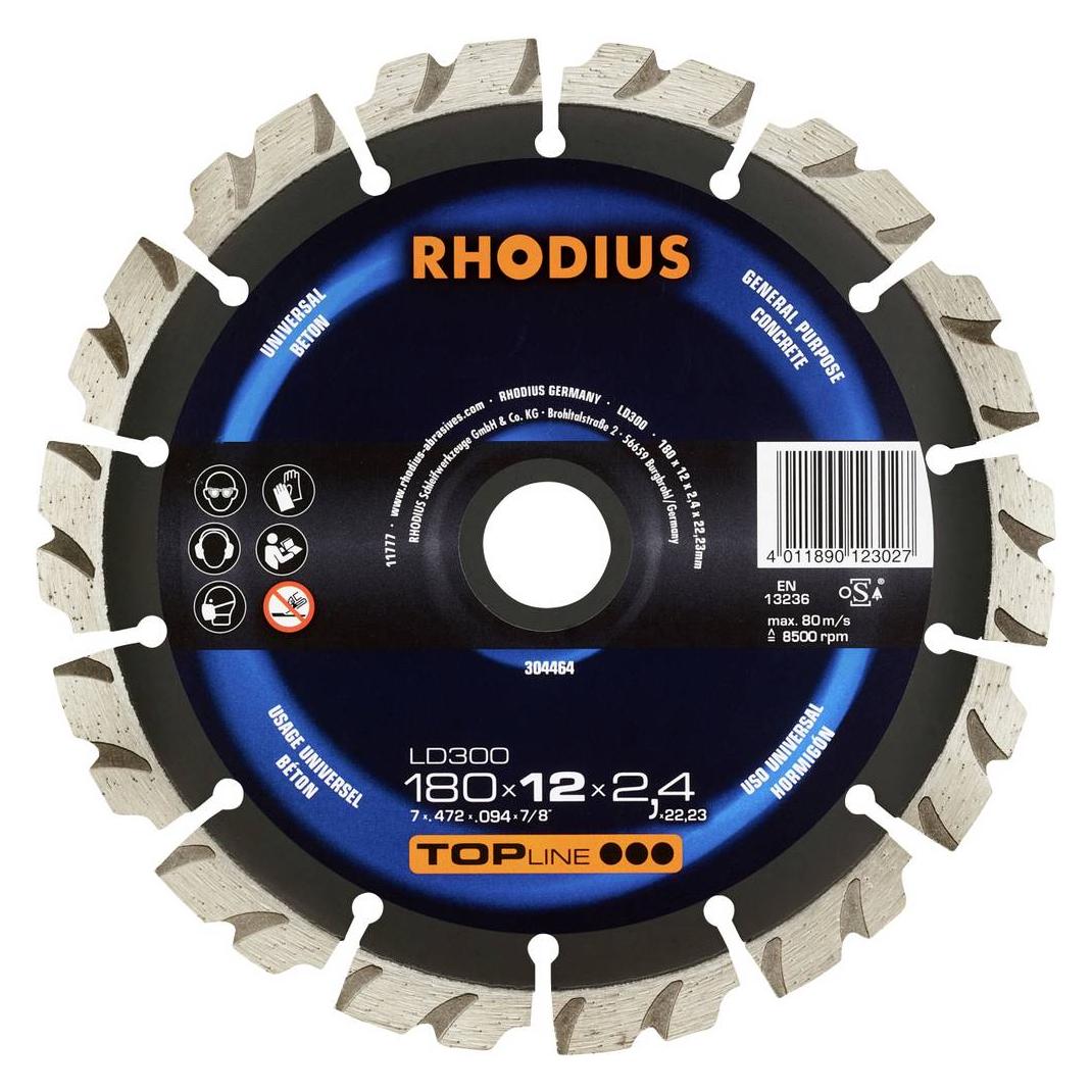 Rhodius TOPline LD300 Diamanttrennscheibe 180 x 12,0 x 2,4 x 22,23 mm (304464)