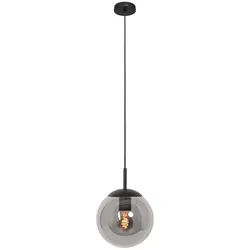 Pendellampe Hängeleuchte Deckenlampe Esszimmerlampe Metall Rauchglas Messing