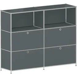 viasit Highboard »System 4« breit grau, 152.9x118.1x40.4 cm
