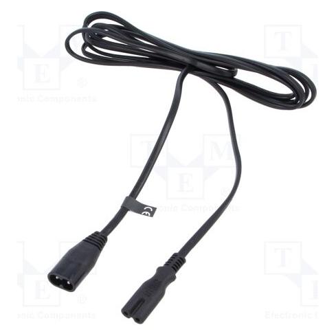 MPL POSAC-C7C8BK30: POS AC cable C7-CX23(2,5A)-C8-CXC8(2,5A) H03VVH2-F2G0,75 L=3000 black (3 m) (POSAC-C7C8BK30)