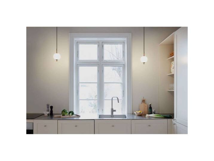 Audrey 1 Pendelleuchte Plated Brass/White Opal - UMAGE - Wohnzimmer - Glas