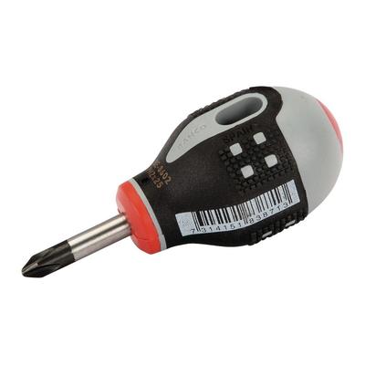 BAHCO ERGO™ Phillips-Schraubendreher mit kurzem 3-Komponenten-Griff, PH2 × 25 mm