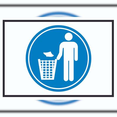 HB-Druck Bitte Abfalleimer benutzen Symbol Schild A1 (594x841mm)