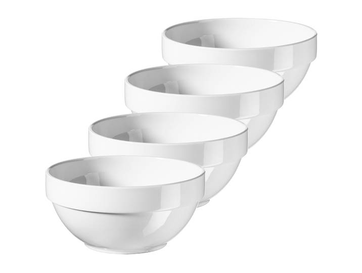 MÄSER Geschirr-Set Vada Weiss Porzellan 4 Stk - Geschirr-Set