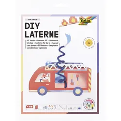 folia Laternen Bastelset FIRE ENGINE rot