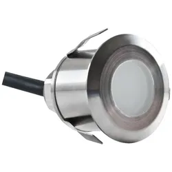 Schmaler EVN LED Bodeneinbauspot rund für Terrassenböden IP67 24V/DC 0.6W RGB EinbauØ30