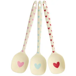 RICE Melamin Kochlöffel Favorite Hearts 3er, L 30 x B 6,5 cm