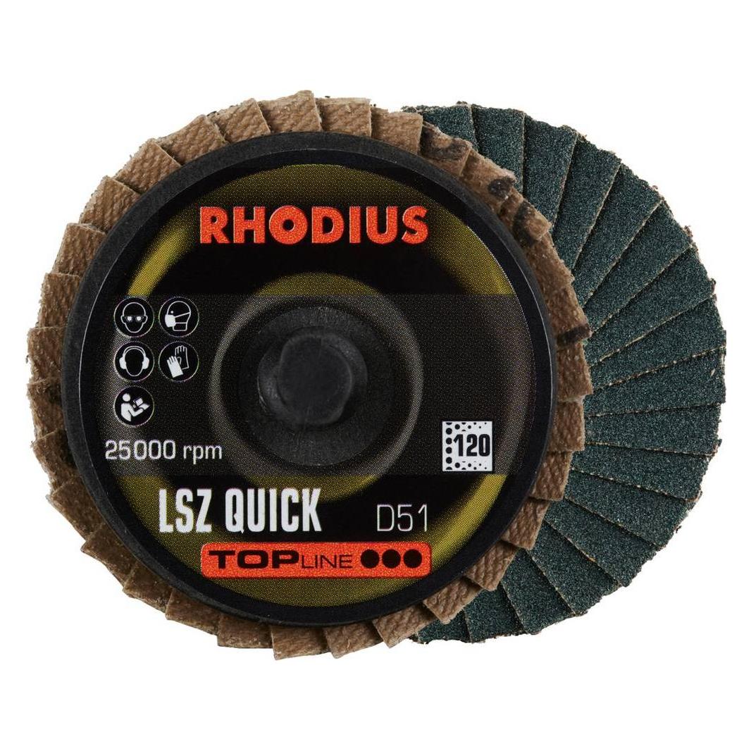 Rhodius 303933 LSZ QUICK Fächerschleifscheibe Edelstahl, Stahl, NE-Metalle 10 (120) (303933)