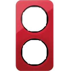 Berker 10122344 Rahmen 2fach R.1 Acryl rot Transluz.schw