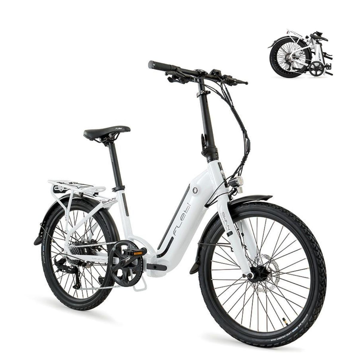 Elektro-Tourenrad Swan 24" Weiß | Reichweite 70km - 10.4Ah Akku