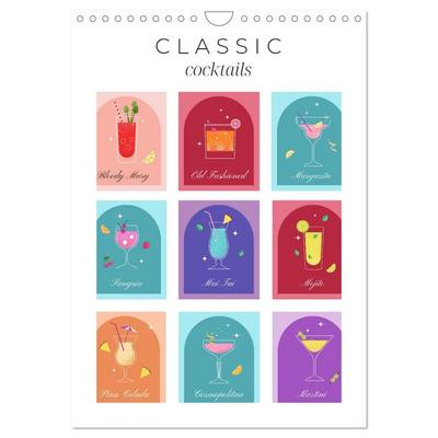 Classic Cocktails (Wall Calendar 2026 DIN A4 portrait), CALVENDO 12 Month Wall Calendar