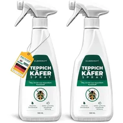 Teppichkäfer Spray - Teppichkäfer vertreiben & loswerden: 2 x 500 ml